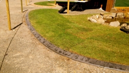 Curved garden edging